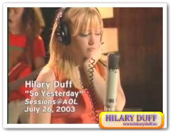 DVD: "Hilary Duff Live AOL Sessions" DVD: "Hilary Duff Live AOL Sessions"